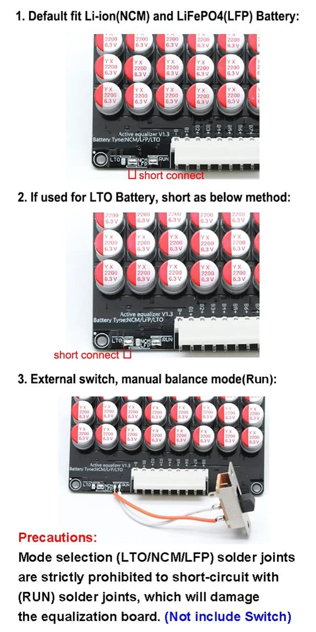 Alt view image 7 of 7 - 5.5A 12S 13S 14S 16S Battery Active Equalizer Balancer Board Lifepo4 Lithium Lipo LTO Battery Compatible, Energy Transfer Equalization, Capacitor Whole Group Balance PCB, BMS Balancing
