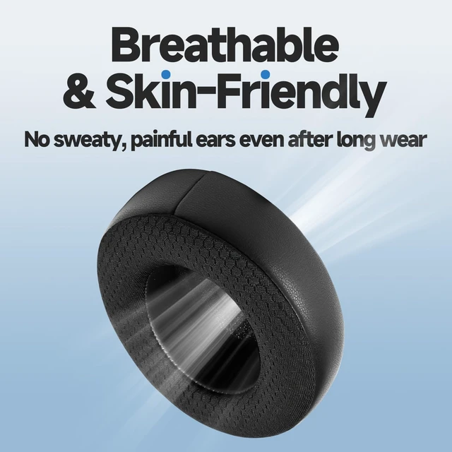 Alt view image 5 of 7 - Replacement Ear Pads Compatible with Raycon Fitness & Everyday Headphones 1 Pair,Mesh Fabric Ear Pads Cushions with High-Density Memory Foam