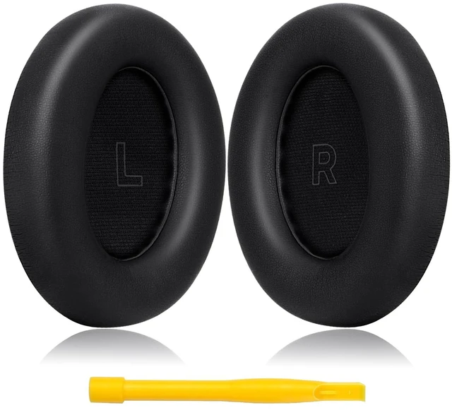 Main image of Replacement Ear Pads for Bose QC Ultra and QC Ultra 2, Black Upgraded Memory Foam Ear Cushions with Soft Protein Leather for Enhanced Comfort and Noise Isolation