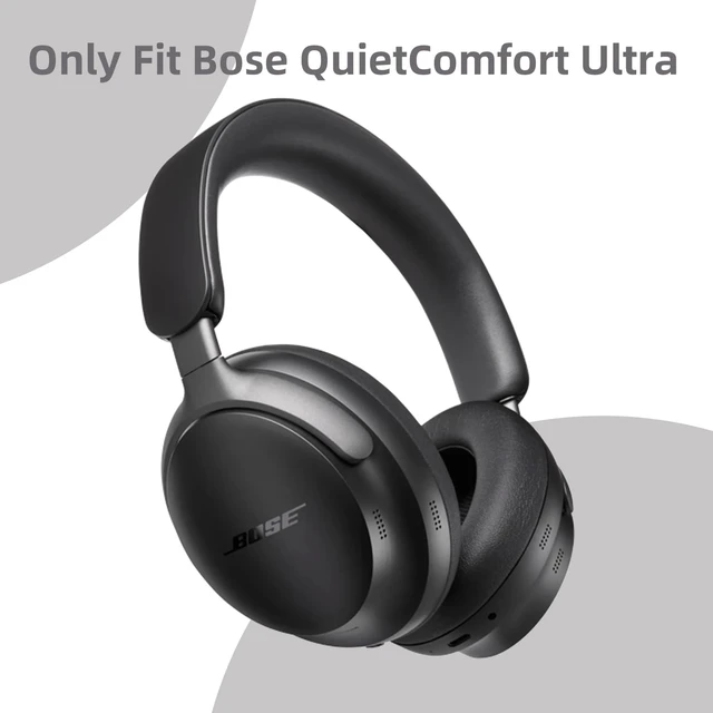 Alt view image 3 of 7 - Replacement Ear Pads for Bose QC Ultra and QC Ultra 2, Black Upgraded Memory Foam Ear Cushions with Soft Protein Leather for Enhanced Comfort and Noise Isolation