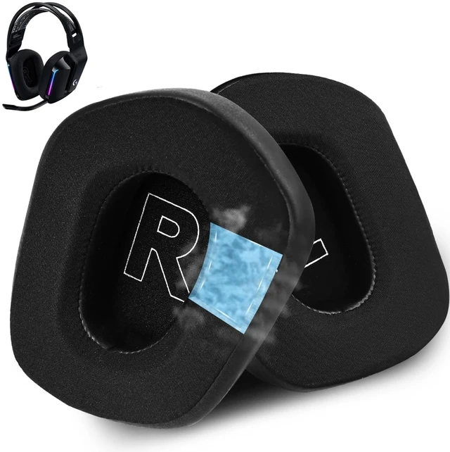 Main image of Cooling Gel Replacement Ear Cushions for Logitech G733 G535 G335 Lightspeed Wireless Gaming Headset, Ear Cushions Made of Durable Ice Silk Fabric, Noise Isolating Foam (Black)