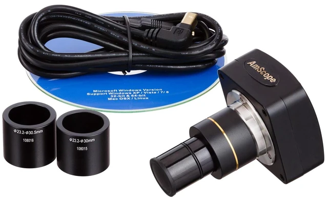 Alt view image 2 of 7 - MU130-CK-R 1.3 MP USB 2.0 Microscope Camera w/Reduction Lens 1.3MP CMOS Sensor USB 2.0 Connectivity 0.5X Reduction Lens Included