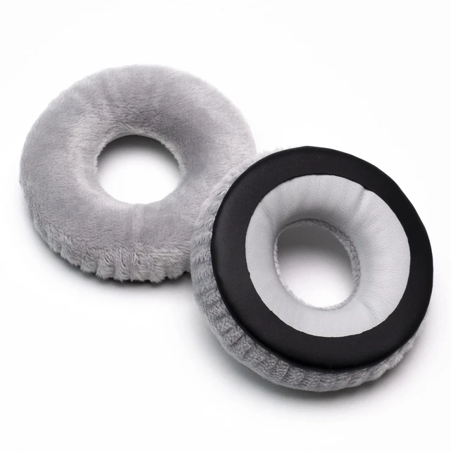 Alt view image 3 of 7 - Ear Pads Headband for Sennheiser HD25, HD250BT, HMD25, Grey Velour Complete Kit: Ear Pads & Headband & 2 Foam Tuning Discs