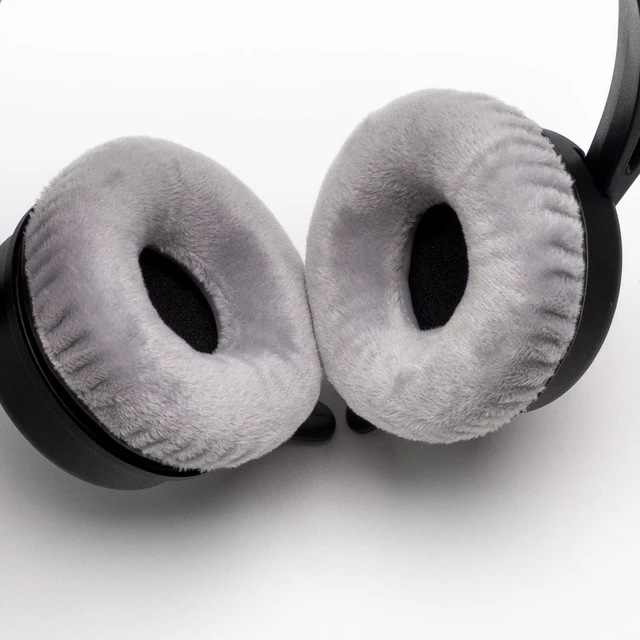 Alt view image 4 of 7 - Ear Pads Headband for Sennheiser HD25, HD250BT, HMD25, Grey Velour Complete Kit: Ear Pads & Headband & 2 Foam Tuning Discs