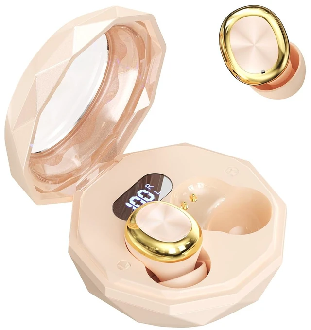Main image of Small Invisible Sleep Earbuds in Ear Headphones Wireless Bluetooth 6.0 Mini Hidden Earbuds with LED Case,40H Playtime, Noise Reduction, Comfortable Tiny Earbuds for Small Ears & Side Sleepers
