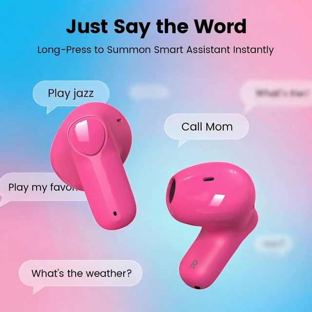 Alt view image 7 of 7 - Hot Pink Wireless Earbuds, Mini Handbag Charging Case, 22H Playtime Bluetooth 5.3, 13mm Drivers, 3.5g Earbuds, Touch Controls & 26 DIY Stickers for Music, Calls and Gifts