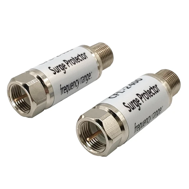 Alt view image 6 of 7 - Surge Protector for TV F Male to Female Coax Lightning Arrestor 4PCS Lightning Arrestor for Satellite, Coaxial TV Antenna, 75OHM F-type Connector