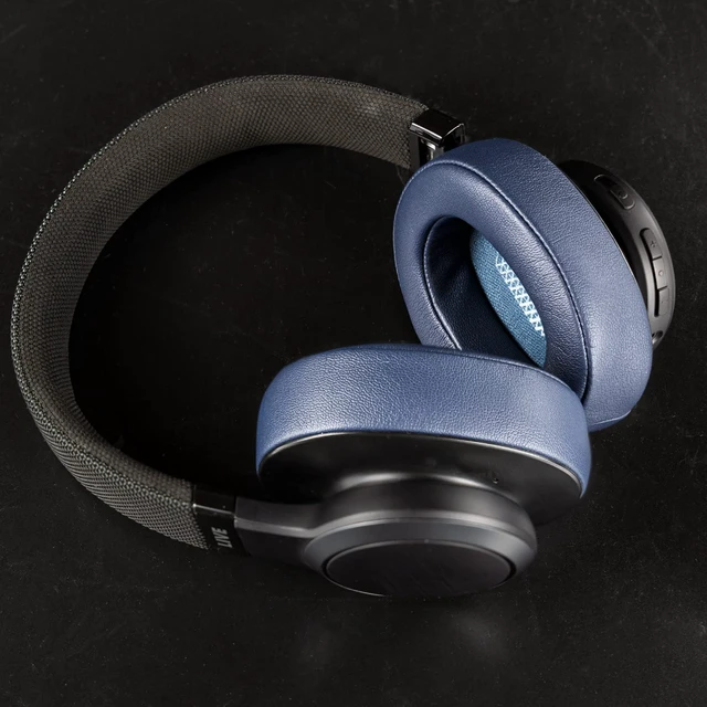Alt view image 6 of 7 - Professional Replacement Ear Pads for JBL Live 500BT/Live 500 BT Around-Ear Wireless Headphone, Earpads Cushions with Softer Protein Leather, Noise Isolation Foam - Navy Blue
