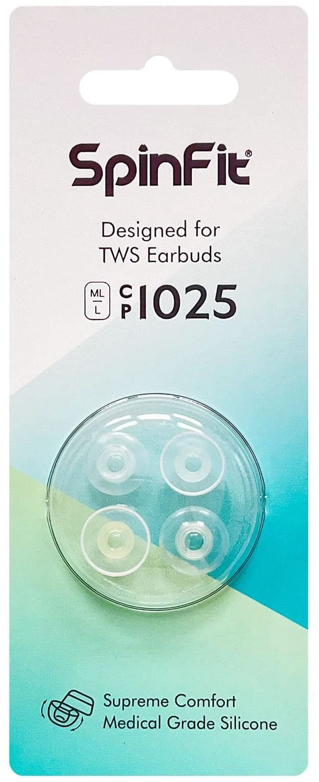 Main image of CP1025- L/ML- Medical Grade Silicone Patented Ear Tips, Secure Fit and Supreme Comfort Fits MTW3, Galaxy Buds 2, Soundcore Space A40 & More (2 Pairs) (for Nozzle Diameter from 4-5.5mm)