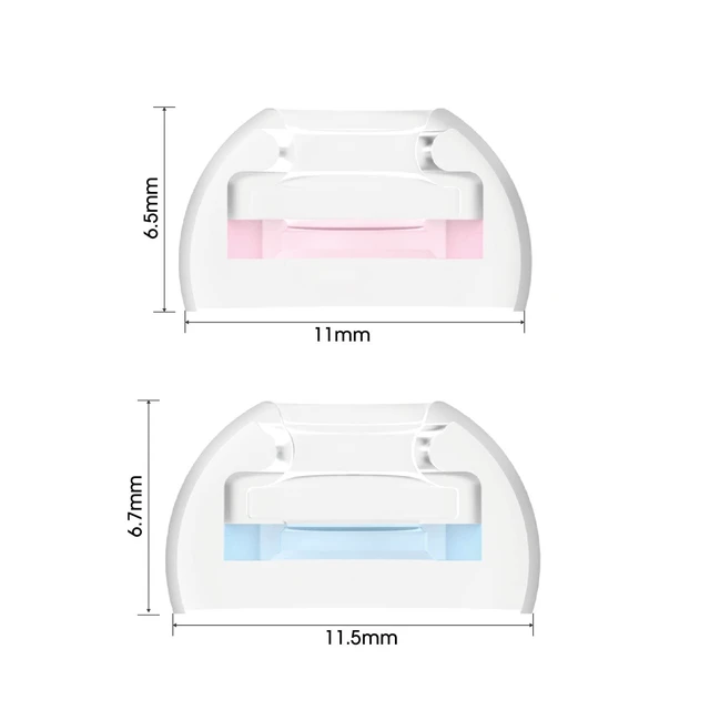 Alt view image 2 of 4 - CP1025-M/S- Medical Grade Silicone Patented Ear Tips, Secure Fit and Supreme Comfort Fits MTW3, Galaxy Buds 2, Soundcore Space A40 & More (2 Pairs) (for Nozzle Diameter from 4-5.5mm)