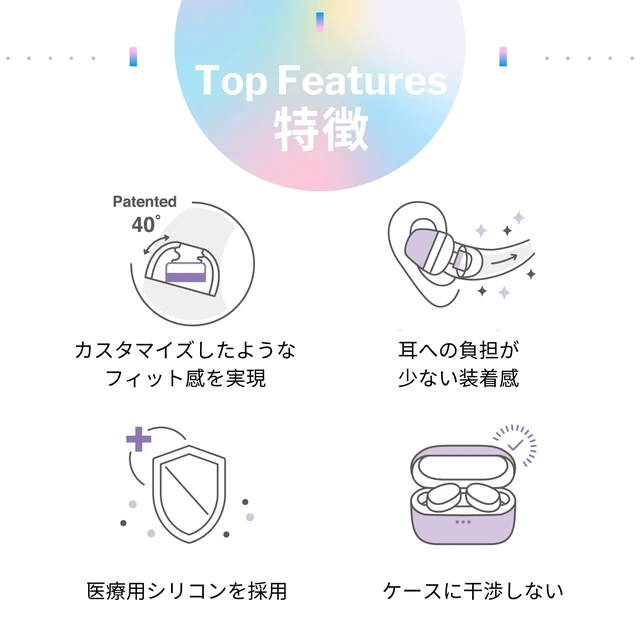 Alt view image 4 of 4 - CP1025-M/S- Medical Grade Silicone Patented Ear Tips, Secure Fit and Supreme Comfort Fits MTW3, Galaxy Buds 2, Soundcore Space A40 & More (2 Pairs) (for Nozzle Diameter from 4-5.5mm)