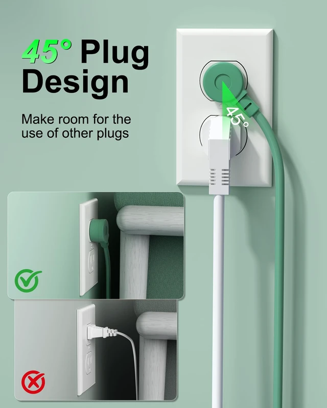 Alt view image 4 of 7 - Flat Plug Power Strip with USB C Ports with 2 AC Outlets, Non Surge 40W Desktop Charging Station for Multiple Devices, 5FT Cruise Approved Power Strip for Home, Dorm, Desk, Travel Essentials
