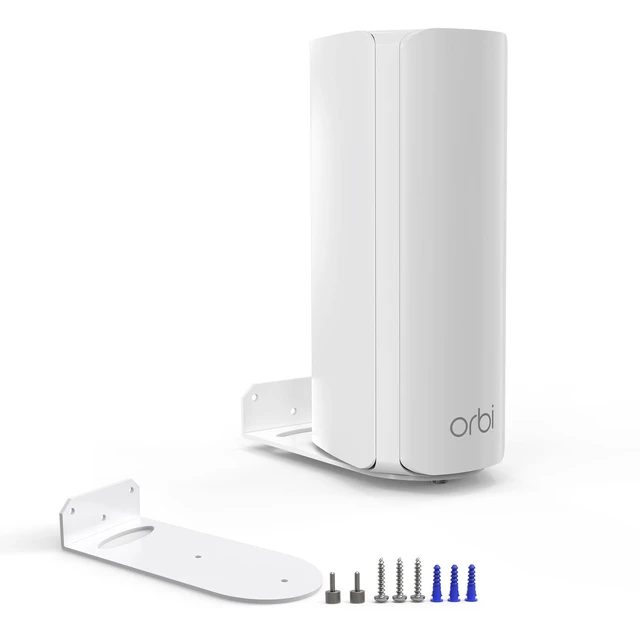 Alt view image 3 of 7 - Wall Mount Holder Compatible with Orbi WiFi 7 Mesh System (RBE770/RBE772/RBE773/RBE370), for Orbi 770/970/870 Series WiFi Accessories Mounting with Easy Installation and Space Saving (1pack)
