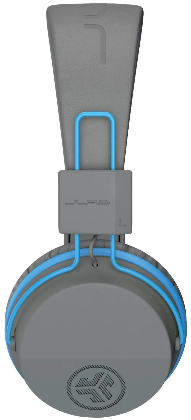 Alt view image 2 of 6 - JBuddies Studio 2-in-1 Wireless + Wired On-Ear Kids Headphones with Mic, Graphite/Blue