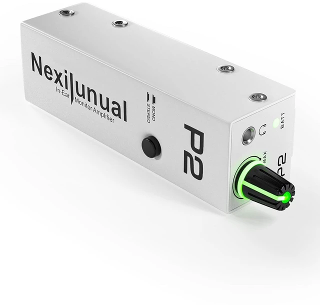Main image of P2 Portable In-Ear Monitor Amplifier Personal Headphone Amp IEM Amp with XLR/TRS Input 3.5mm Output, Stereo/Mono Switch, 7 Color Light, Belt Clip for Drummer, Guitarists, Button Switch