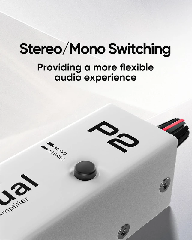 Alt view image 4 of 7 - P2 Portable In-Ear Monitor Amplifier Personal Headphone Amp IEM Amp with XLR/TRS Input 3.5mm Output, Stereo/Mono Switch, 7 Color Light, Belt Clip for Drummer, Guitarists, Button Switch