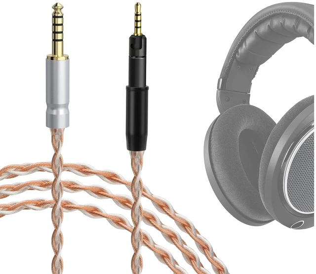 Main image of Apollo Upgrade 4.4mm to 2.5mm Headphone Cable for Sennheiser HD620S Fits Sennheiser HD599, HD598, HD560S, HD400 PRO, HD579, HD569, 4-Strand 6N OCC/Silver-Plated OCC Braid, 4.9 Ft/1.5 m