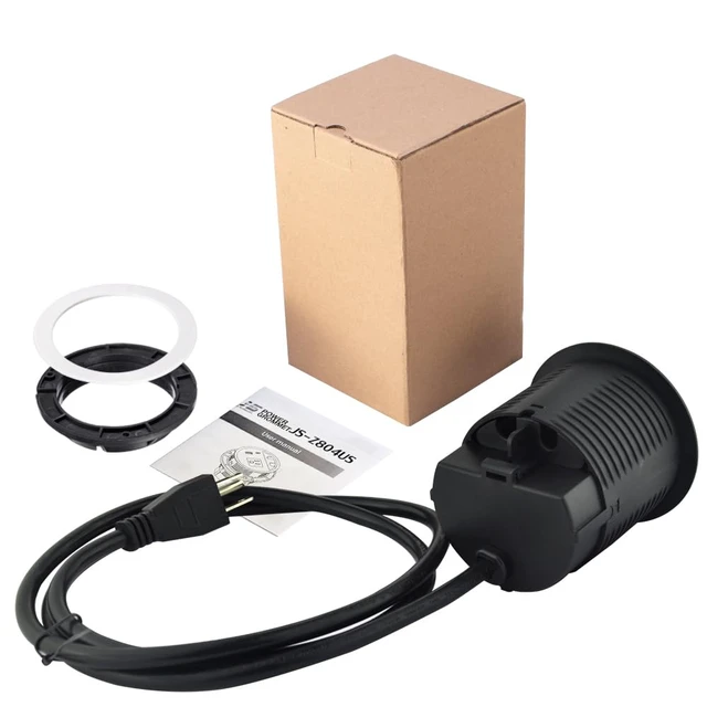 Alt view image 7 of 7 - Desktop Power Grommet with 33W USB-A+C Fast Charge & AC Outlet 4.5FT Cord Recessed Power Outlet for Conference Rooms, Office Tables, Furniture (Black)
