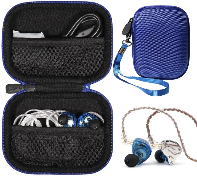 Main image of case for KZ ZS10 Pro, Linsoul 4BA+1DD 5 Driver in Ear Monitor, HiFi Metal Earphones (Blue)