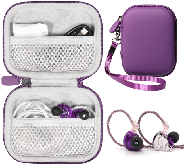 Main image of case for KZ ZS10 Pro, Linsoul 4BA+1DD 5 Driver in Ear Monitor, HiFi Metal Earphones(Purple)