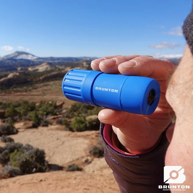 Alt view image 4 of 7 - Echo Monocular 7x18 Compact Lightweight Pocket Scope for Travel and Hiking Blue