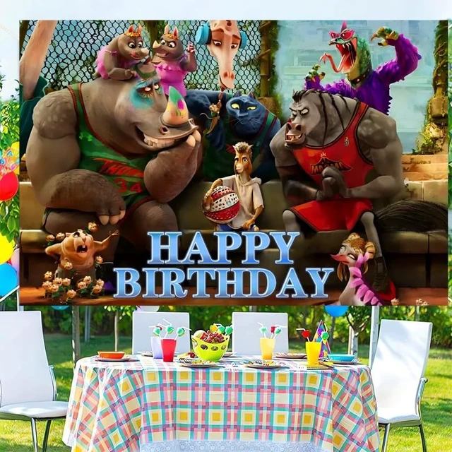 Alt view image 2 of 6 - Background Goat Birthday Decorations, Goat Happy Birthday Banner Backdrop for Birthday Party Supplies (5x3ft)