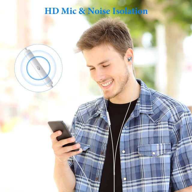 Alt view image 3 of 7 - MFi-Certified Wired Headphones for Apple iPhone 14 13 Pro XR Silver Lighting Earbuds for iPhone 12 Pro 11 XS Max XS SE 7 8 Plus Earphones Built-in Microphone Volume Control Magnetic Headsets