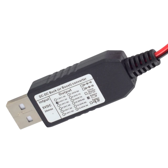 Alt view image 4 of 5 - Battery Eliminator Replace Kit USB 5V to 1.5V 3V 4.5V 6V 9V Power Supply Converter 1 to 4pcs AA AAA Connect Cable 78INCH (3AA-4.5V)