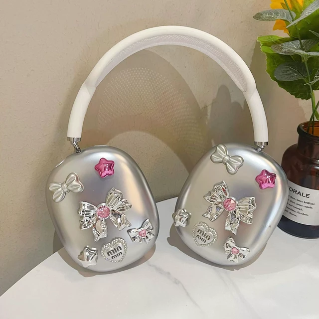 Main image of Airpod Max Ear Cover, 3D Design Cute Bow/Star/Heart, Personality Fashion AirPod Max Case Accessories Protective for Apple AirPods Max