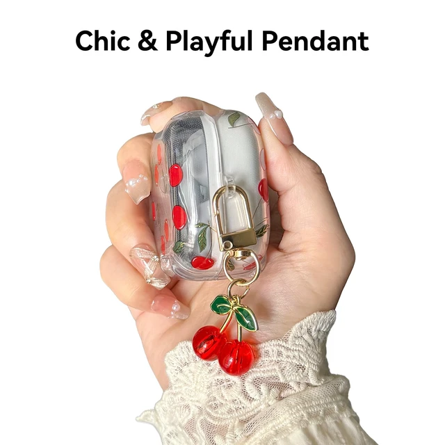 Alt view image 4 of 7 - Compatible with Samsung Galaxy Buds 4 Pro Case & Buds 4 Case with Lock Clip, Cute Clear TPU Galaxy Buds Pro 4 (2026) Protective Case Cover for Girls Women