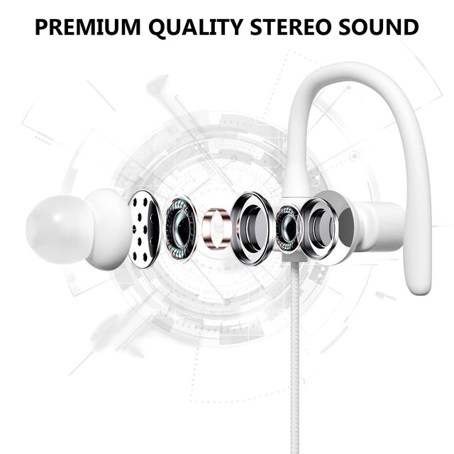 Alt view image 4 of 7 - USB C Headphones Wired Earbuds with Anti Drop Over Ear Earhooks Gym Running Type C Earphone in Ear Buds for Apple/Android for iPhone Duo 18 17 16 15 for Samsung/Galaxy S26 S25 for Pixel 11