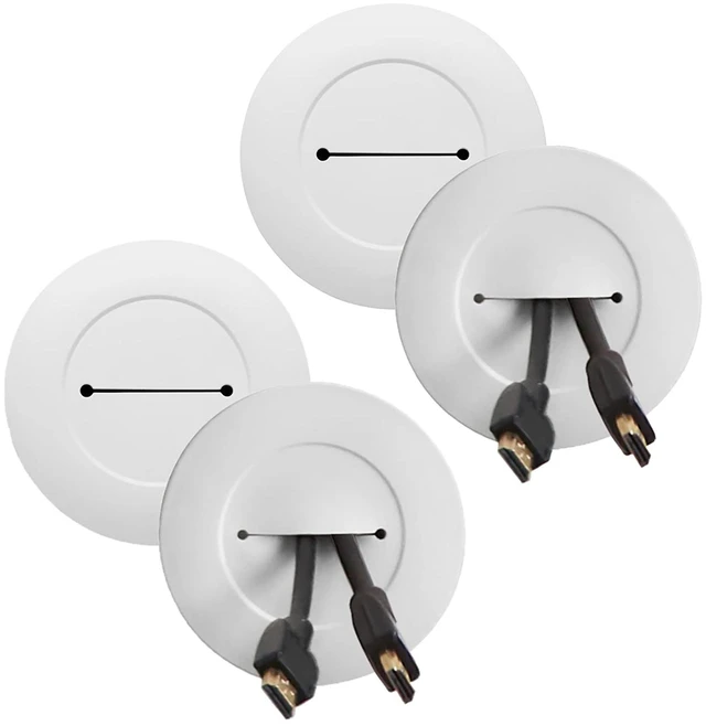 Main image of Legrand - Cord Cover with Grommets, Wall Mount TV Cord Hider, 2 Pack CCA62W