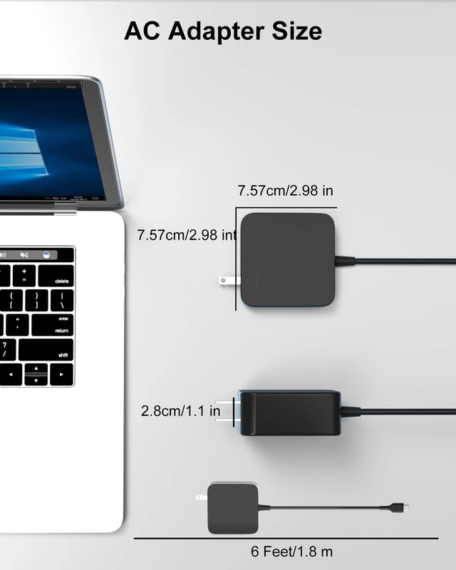 Alt view image 7 of 7 - 90W Laptop Charger USB-C Compatible with Asus Vivobook 15 S14 14X For Vivobook 15 S14 14X 16 16X S17 18 OLED S5506MA M5406WA S5406MA K3405VF/Zenbook Series 14 13 S13 Deluxe Duo 14 Power Cord