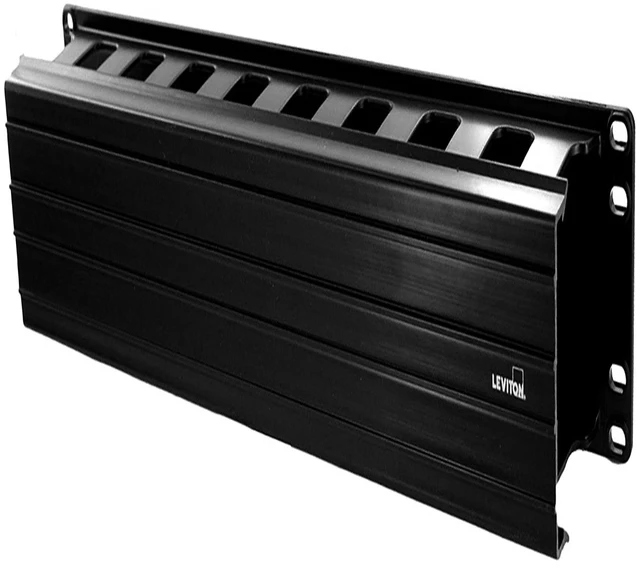 Main image of Horizontal Cable Management, 2RU, 3-inch by 3-inch Front Only, 492RU-HFO, Black