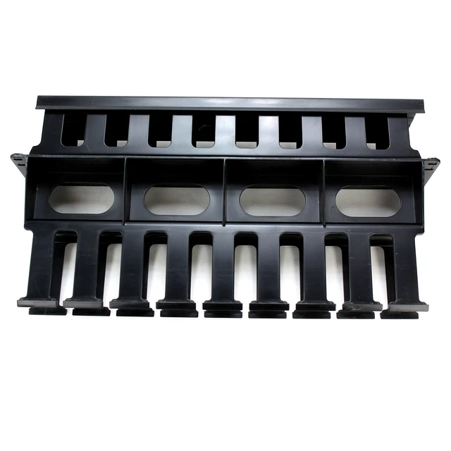 Alt view image 2 of 4 - Horizontal Cable Management, 2RU, 3-inch by 3-inch Front Only, 492RU-HFO, Black