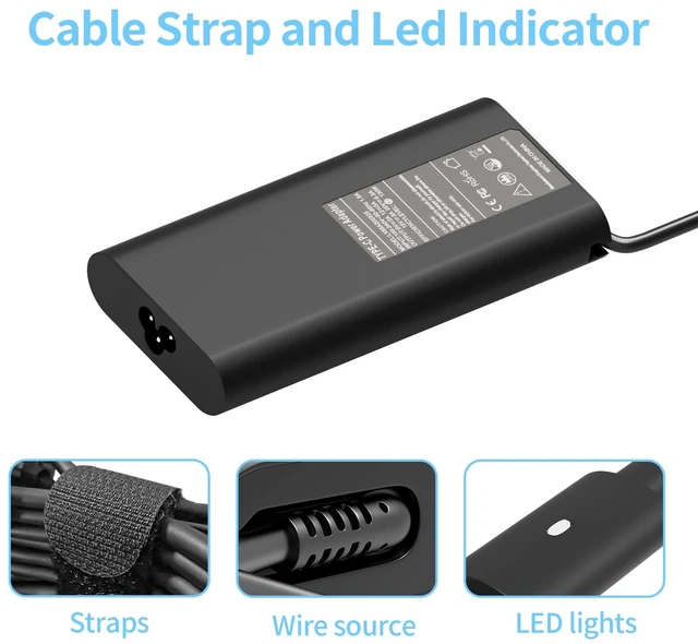 Alt view image 5 of 6 - Replacement for Dell Laptop Charger USB C 130W XPS 15 17 Compatible with XPS 9530 9520 9510 XPS 9730 9720 9710 Precision 5570 3571 5680 3590 5480 3551 3490 3560 3570 5770 5470 3561