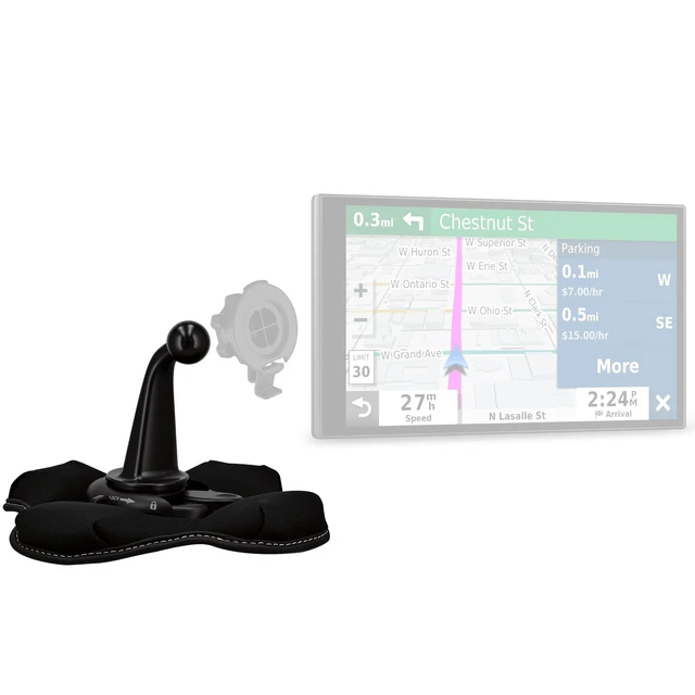 Alt view image 5 of 6 - Friction Beanbag Dashboard Mount for Garmin Drivesmart 86 XL GPS Portable NonSkid Car Truck RV Navigator Holder for Garmin Nuvi Drive Dezl Zumo Driveassist DriveLuxe StreetPilot 17mm & 22mm