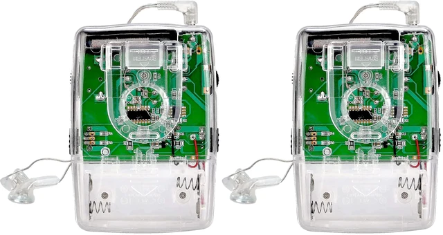 Main image of TR624 Portable Radios AM FM, Pocket Mini Radio, Clear Radio with Crystal Headphone, Powered by AAA Battery, Suit for Indoor Outdoor (Clear) (Pack of 2)