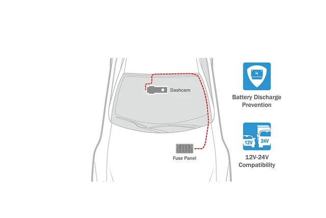 Alt view image 2 of 2 - 3-Wire Hardwiring Power Cable CH-3P1 Parking Mode Accessory Compatible with DR900X, DR750X, DR590X Series Dashcams Battery Discharge Prevention