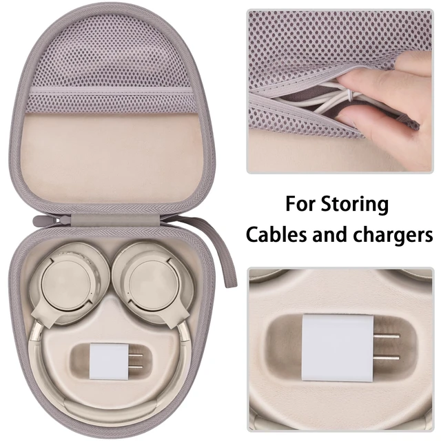 Alt view image 4 of 7 - Hard Case for JBL 720BT 520BT 670NC 510BT 770NC 780NC 680NC,Sand Over Ear Wireless Headphones Compatibility, Travel Protection, Space For Cables And Accessories, Hard Protective Shell