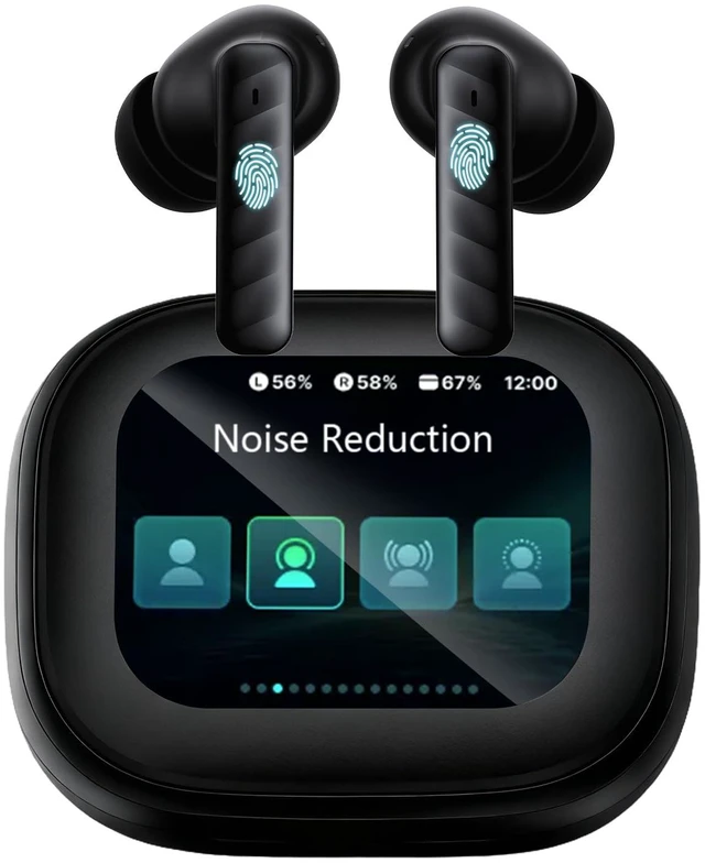 Main image of Touch Screen Earbuds, Wireless Bluetooth in-Ear Headphones with ANC Noise Cancelling, 60H Playtime, IPX5 Waterproof for Sports Gym Work Travel