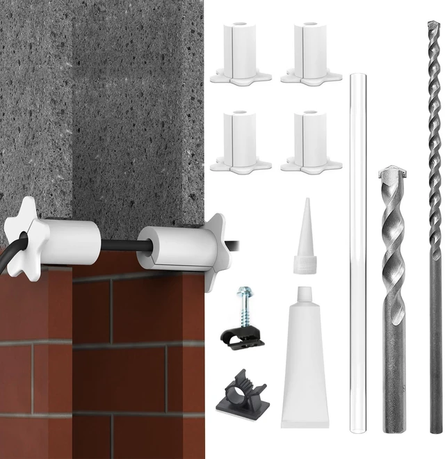 Main image of Starlink Cable Installation kit for 5/8 inch wall Hole,starlink min Cable Routing kit wall Cable Pass Through Routing Tool wall Grommets Accessories Special Design for Concrete and Brick wall(White)