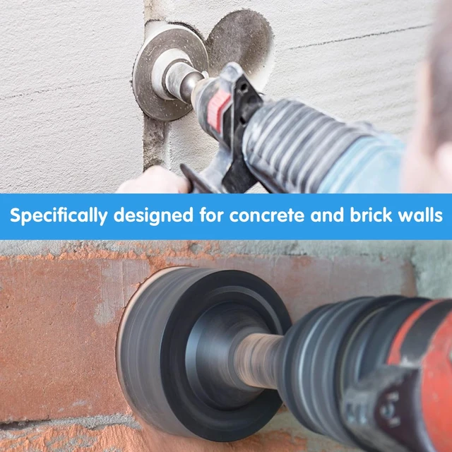 Alt view image 3 of 7 - 4PCS 5/8 Starlink wall Grommets Cable Routing kit Accessories for Cables Pass Through with 5/8" Spade Drill bit,50 wall Wires cilps Special Design for Concrete and Brick wall (Grey)
