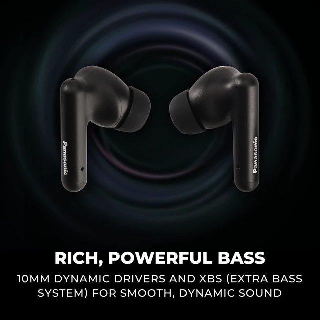 Alt view image 6 of 7 - ErgoFit True Wireless, RZ-B110W, XBS Bass, Bluetooth 5.3, Earbuds ErgoFit True Wireless In-Ear Earbuds, XBS Powerful Bass and Bluetooth 5.3, Includes Charging Case