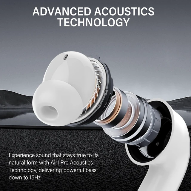 Alt view image 2 of 7 - Hybrid Active Noise Canceling Wireless Earbuds, 6 Mics ENC Clear Call Ear Buds, Hi-Res Audio Deep Bass Bluetooth 5.4 Headphones, 48H Playtime, IP7, 8 EQ Modes, Multipoint Connection (White)