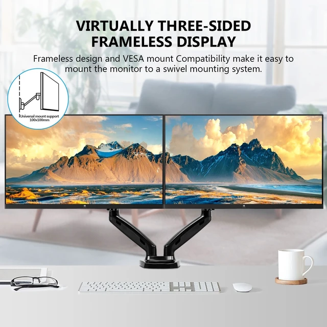 Alt view image 4 of 7 - 24 inch Monitor, Z-Edge Computer Monitor, Full HD 1920 x 1080p IPS 100Hz PC Monitor with HDMI, VGA, Frameless, U24I Anti-Glare Screen for Business,Work