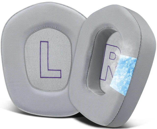 Main image of Cooling Gel Earpads Replacement for Logitech G733/G535/G335 Lightspeed Wireless Gaming Headset, Ear Pads Cushions with Comfort Noise Isolation Foam - Grey