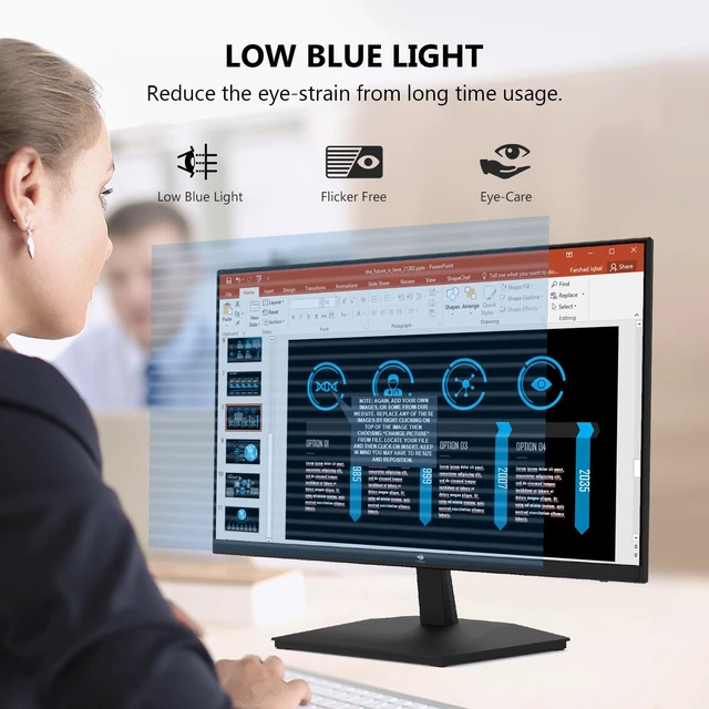 Alt view image 7 of 7 - 24 inch Monitor, Z-Edge Computer Monitor, Full HD 1920 x 1080p IPS 100Hz PC Monitor with HDMI, VGA, Frameless, U24I Anti-Glare Screen for Business,Work