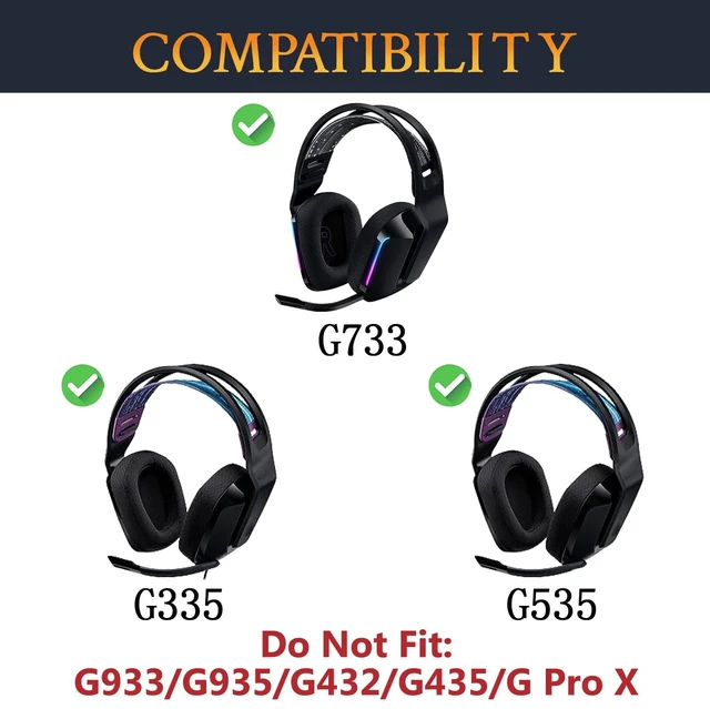 Alt view image 2 of 7 - Cooling Earpads for Logitech G733/G535/G335 - Black