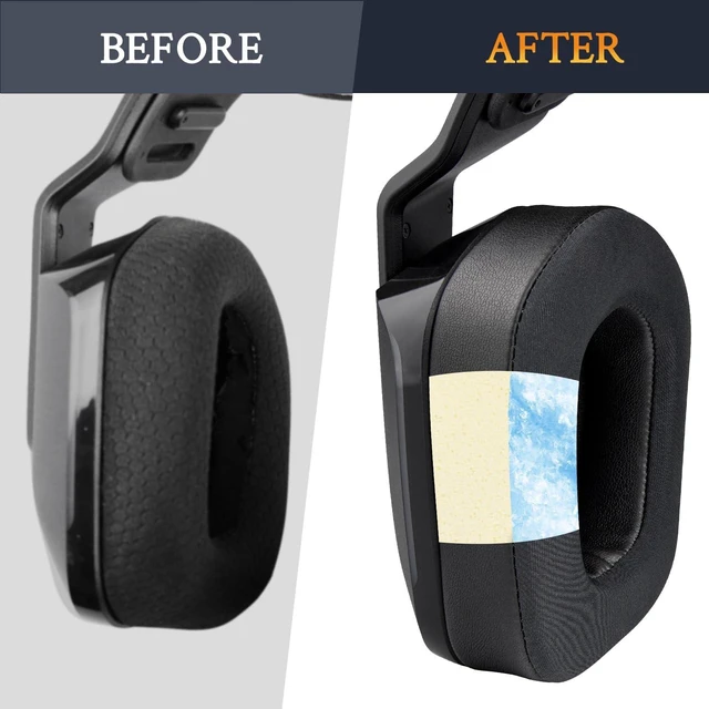 Alt view image 4 of 7 - Cooling Earpads for Logitech G733/G535/G335 - Black